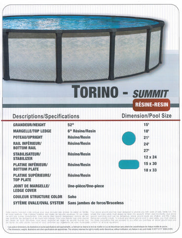 Torino 18' Round Resin Pool
